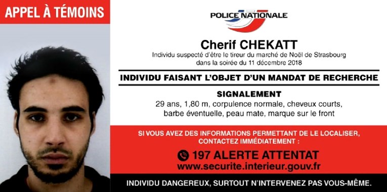 Francuska policija izdala tjeralicu za teroristom iz Strasbourga