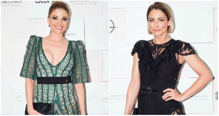 Antonija Stupar Jurkin i Lejla Filipović sinoć su plijenile pozornost u prozirnim haljinama