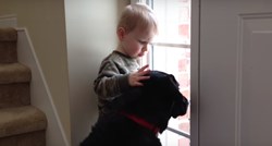 VIDEO Maleni dječak tješi psića koji tuguje za svojim vlasnicima
