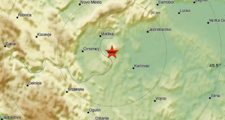 Potres magnitude 3,4 prema Richteru kod Karlovca, jeste li ga osjetili?
