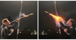 VIDEO Englez pokušao ispaliti raketu za vatromet iz usta u novogodišnjoj noći