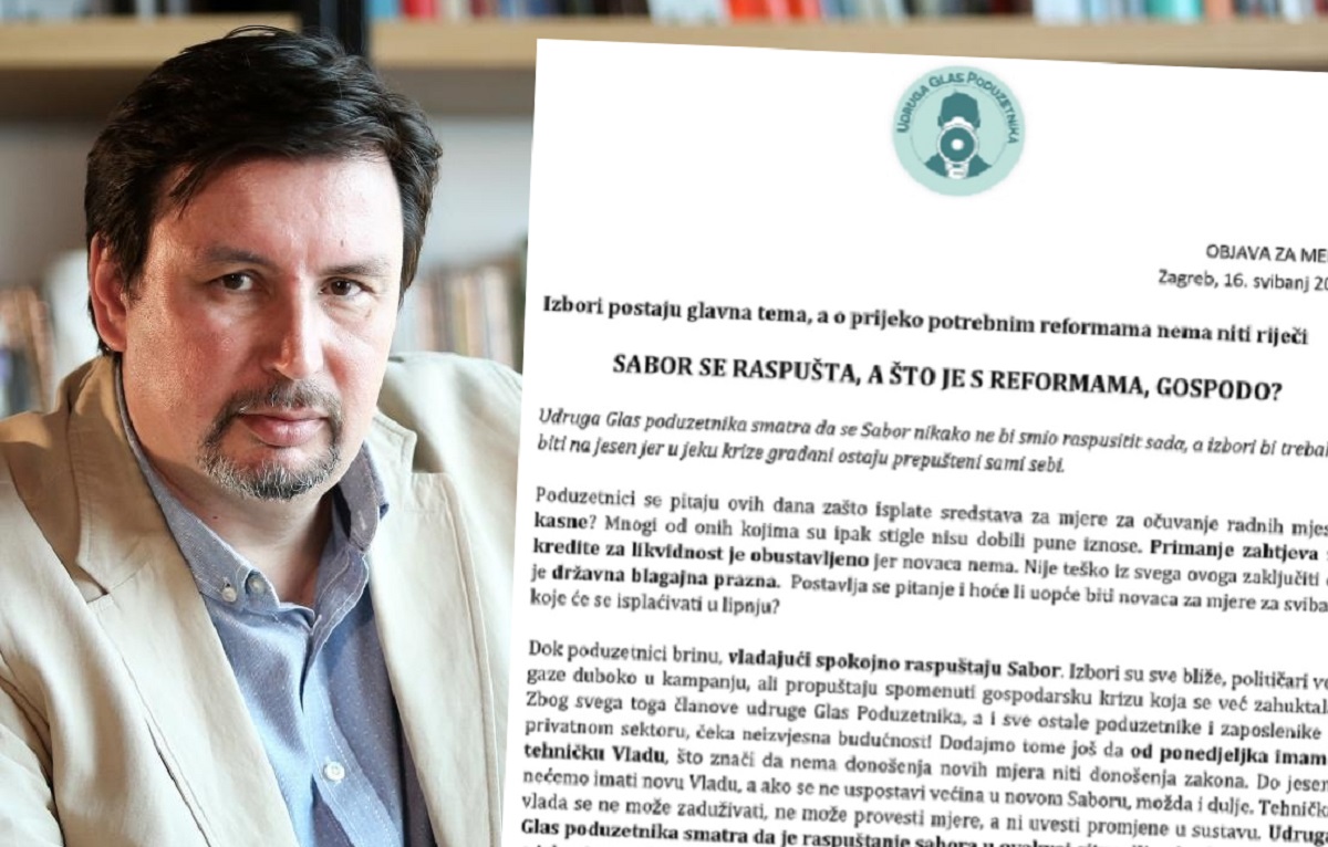 Glas poduzetnika: Izbori u srpnju su katastrofalan potez