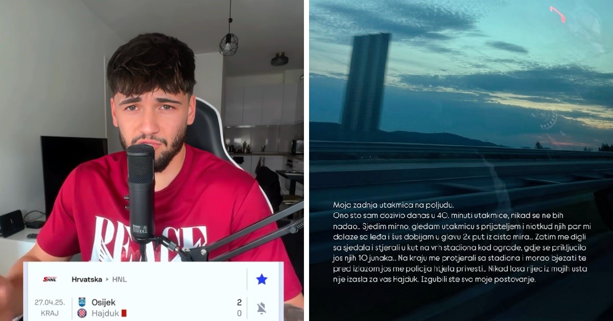 Influencer dobio batine na poljudskom derbiju: "Nenormalni ste, ne podnosite nikog"