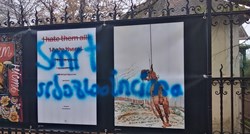 FOTO Išarani plakati na Botaničkom vrtu u Zagrebu: "Smrt srbo-zločincima"