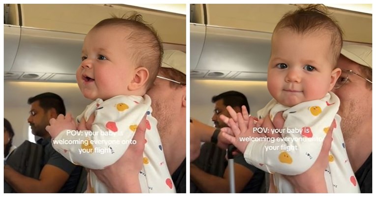 Beba koja pozdravlja sve koji se ukrcavaju na avion oduševila milijune, pogledajte