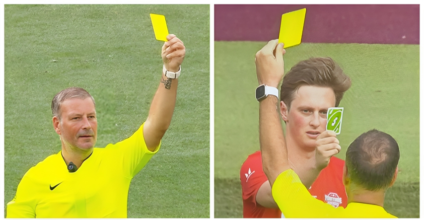 Sudac na dobrotvornoj utakmici youtuberu dao žuti karton, on mu odgovorio Uno kartom