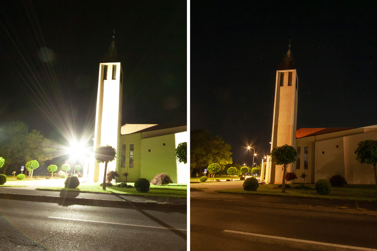Mijenja se nakaradna rasvjeta na međimurskim crkvama. Ovo su fotke prije i poslije