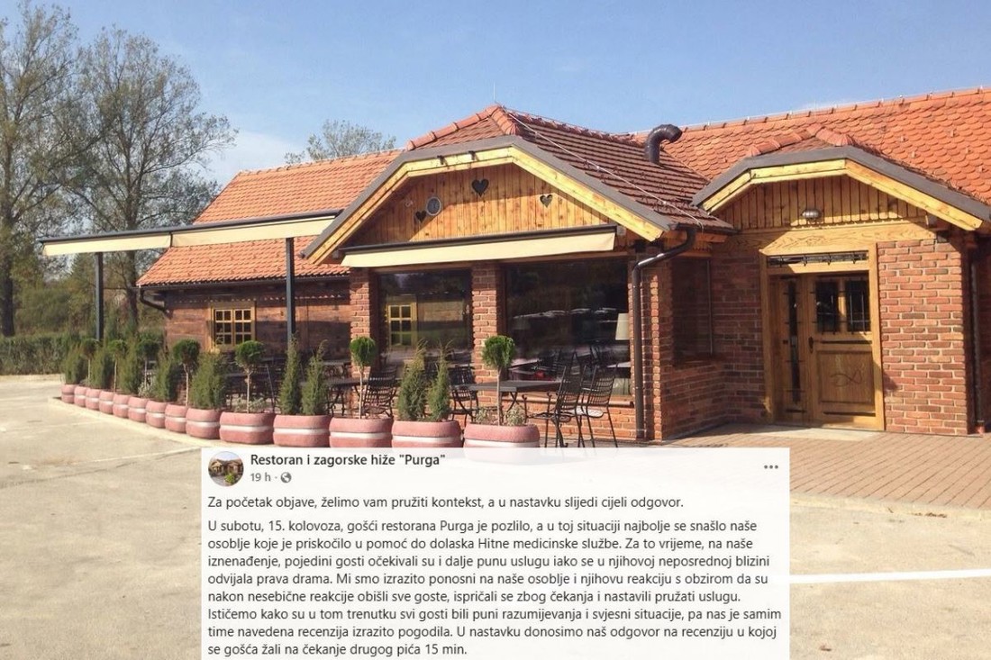 Restoran iz Zagorja odgovorio na negativnu recenziju gošće: "Nećemo se ispričavati"