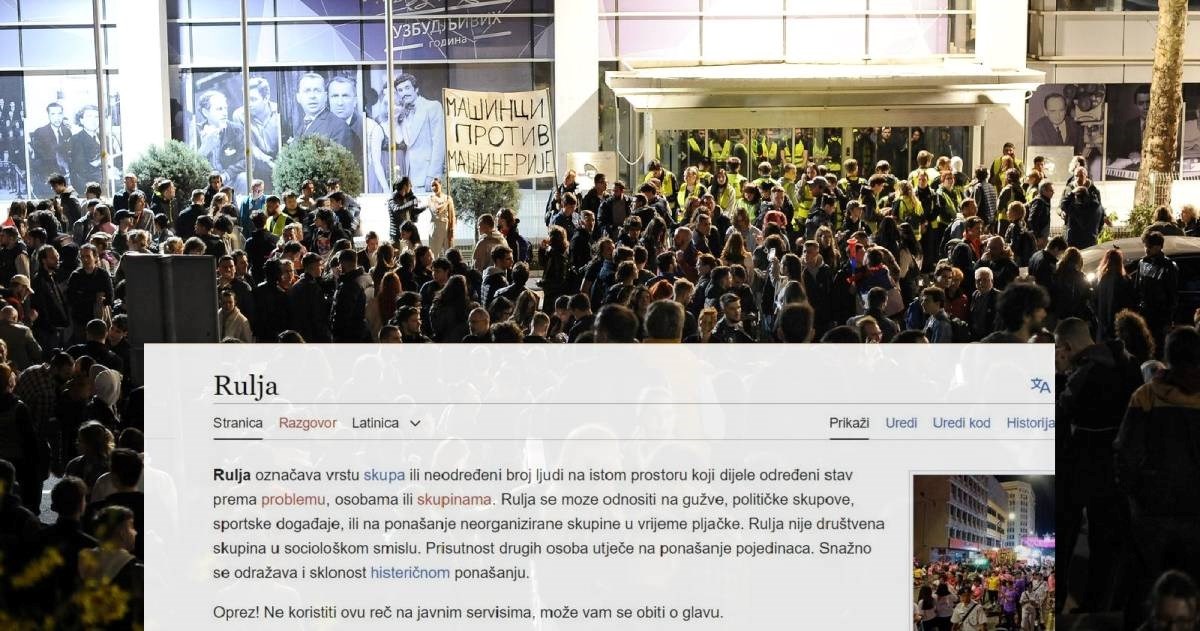 Netko je na srpskoj Wikipediji izmijenio definiciju rulje