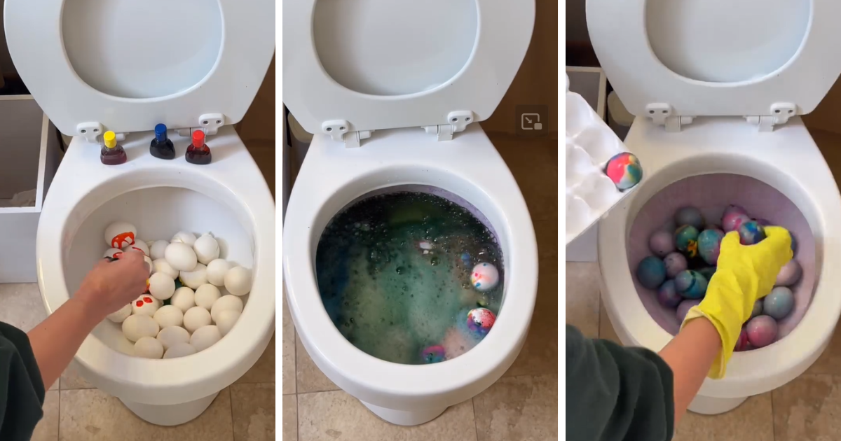 "Je li ovo stvarno nužno?": Influencerica otkrila da boji uskršnja jaja u WC školjci