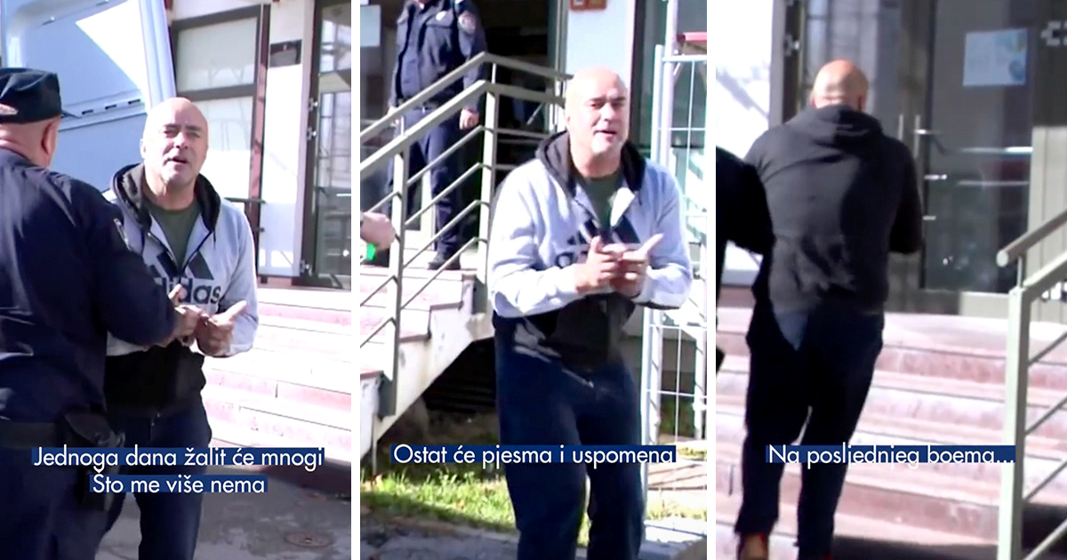 VIDEO Leon Lučić pjevao kad su ga dovodili na sud: "Jednog dana žalit će mnogi"