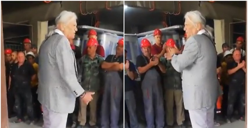 Radnici na gradilištu u Srbiji uvježbavali pljesak prije dolaska Vučića, video je hit