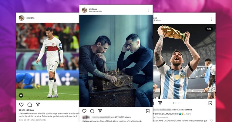 Dva nogometaša dominiraju listom: Ovo je deset najlajkanijih objava na Instagramu