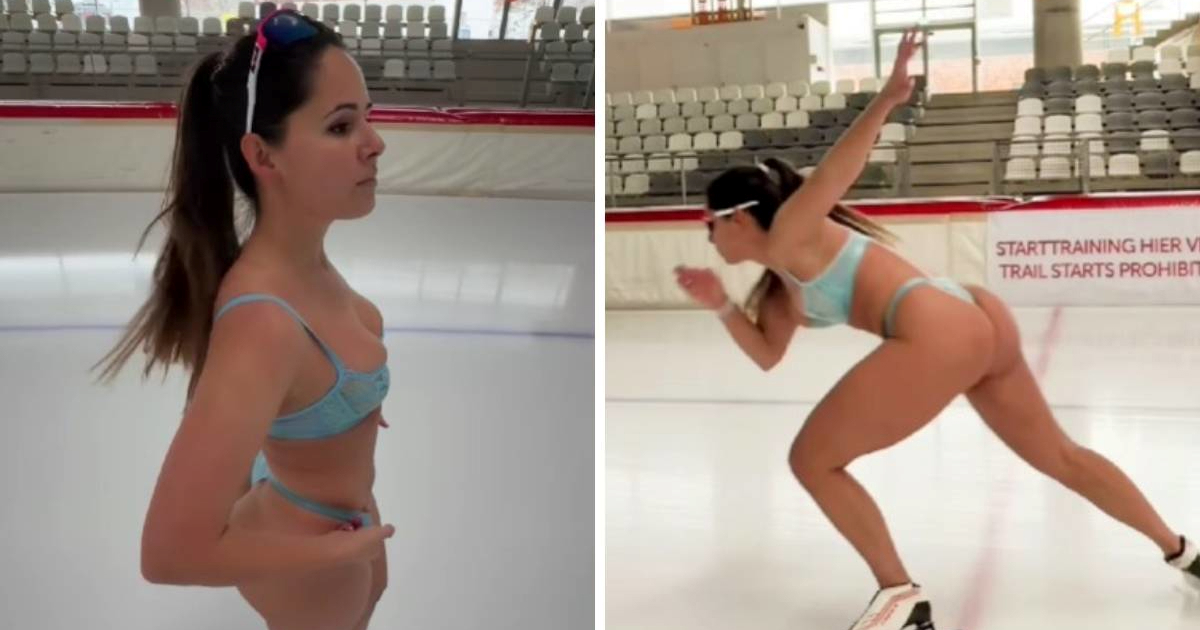 VIDEO Olimpijska klizačica odradila trening samo u tangama i grudnjaku