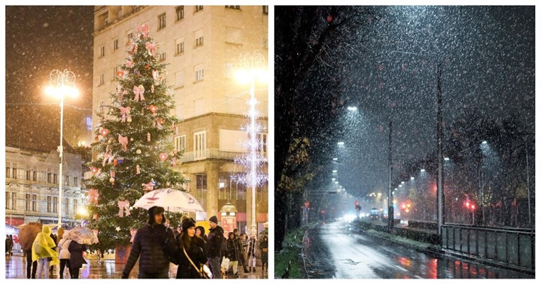 FOTO Snježne pahulje zabijelile Zagreb, prizori su bajkoviti