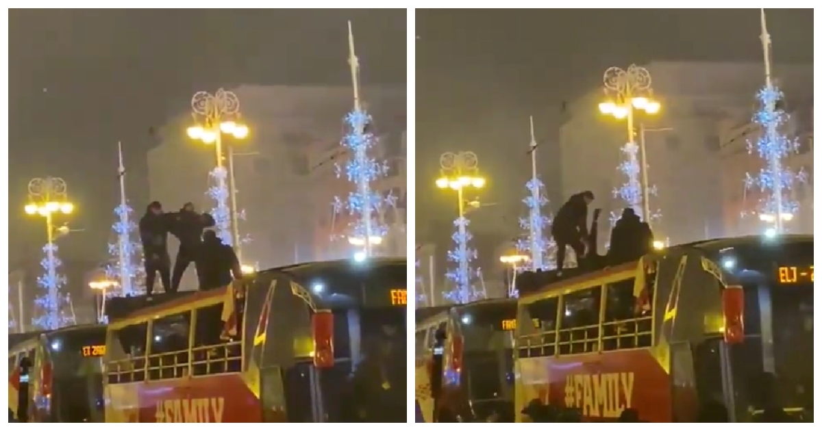 VIDEO Brozović mahao navijačima pa pao na autobusu Vatrenih