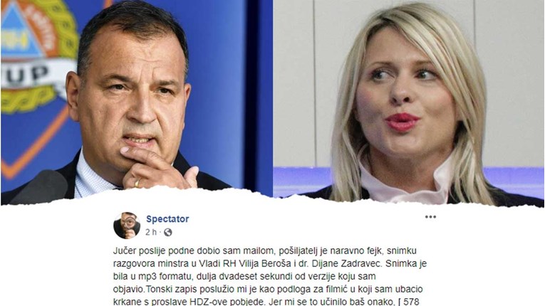 Oglasio se bloger koji je objavio snimku razgovora Beroša i Zadravec