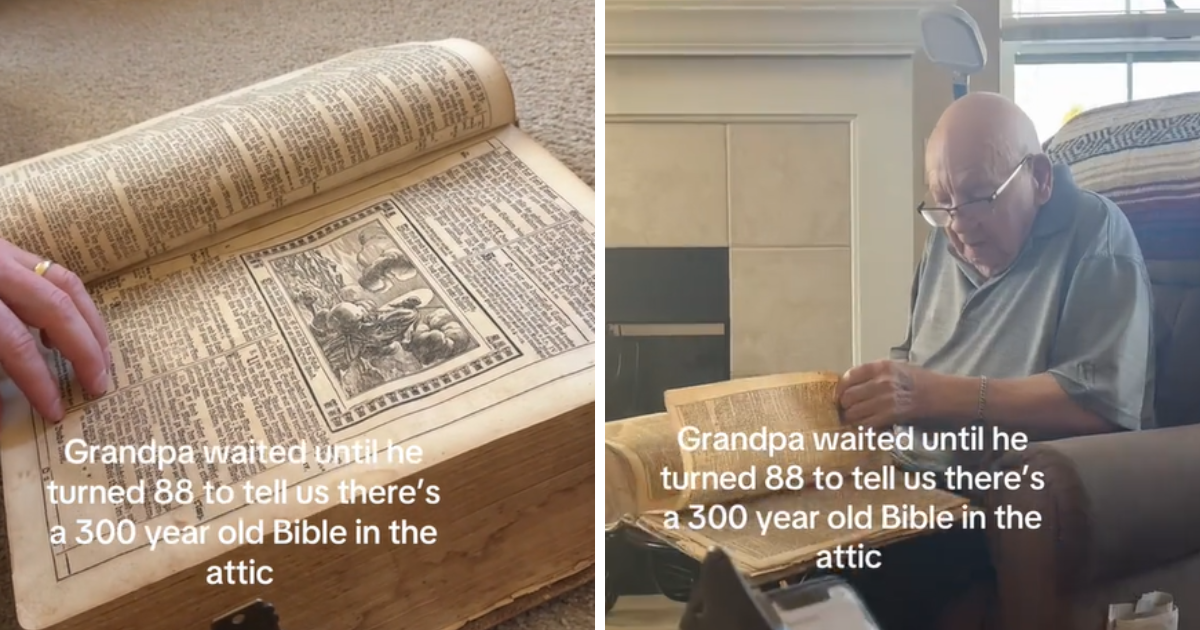 Djed na tavanu skrivao gotovo 300 godina staru Bibliju, video je viralan