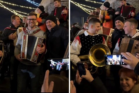 Janša objavio video s harmonikašima: "Ljubljanu smo opet učinili slovenskom!"