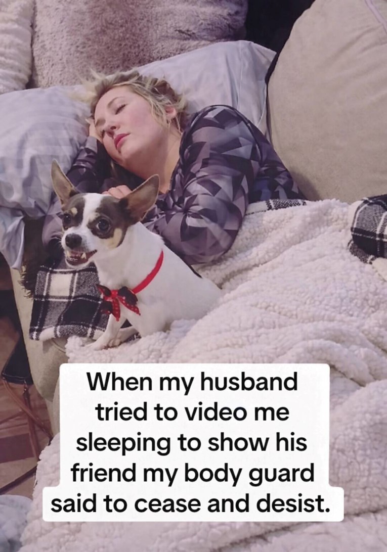 Htio se našaliti sa suprugom, no onda mu je terijerka pokazala zube. Snimka je hit