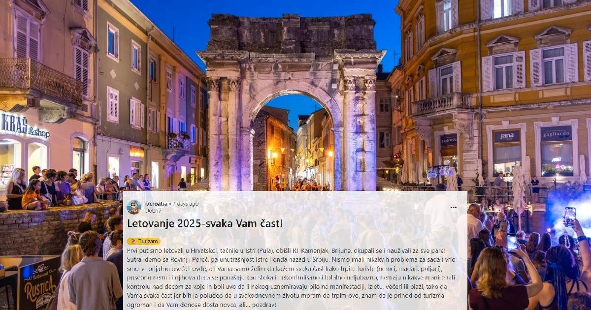 Srbin ljetovao u Istri pa poručio Hrvatima: "Svaka čast kako trpite turiste"