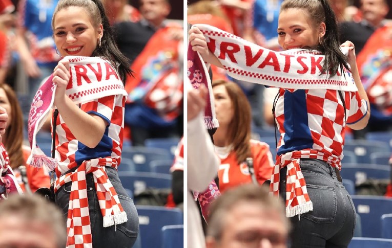 FOTO Prelijepa hrvatska navijačica ukrala svu pažnju na tribinama u Grazu