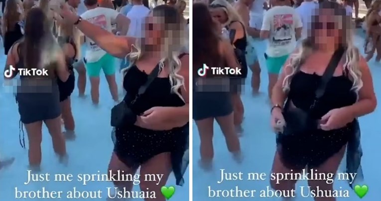Žena objavila video kako "baca pepeo pokojnog brata" u bazen kluba na Ibizi