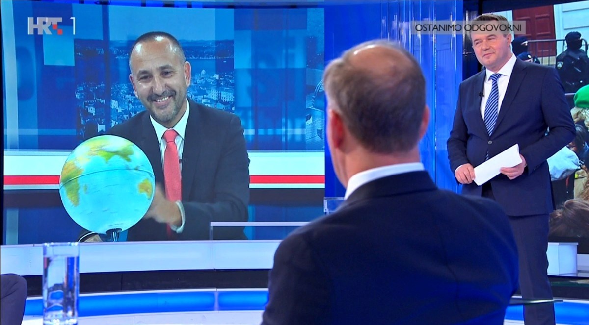 Zekanović globusom živcirao DP-ovca, evo što je izgovorio Mariji Selak Raspudić