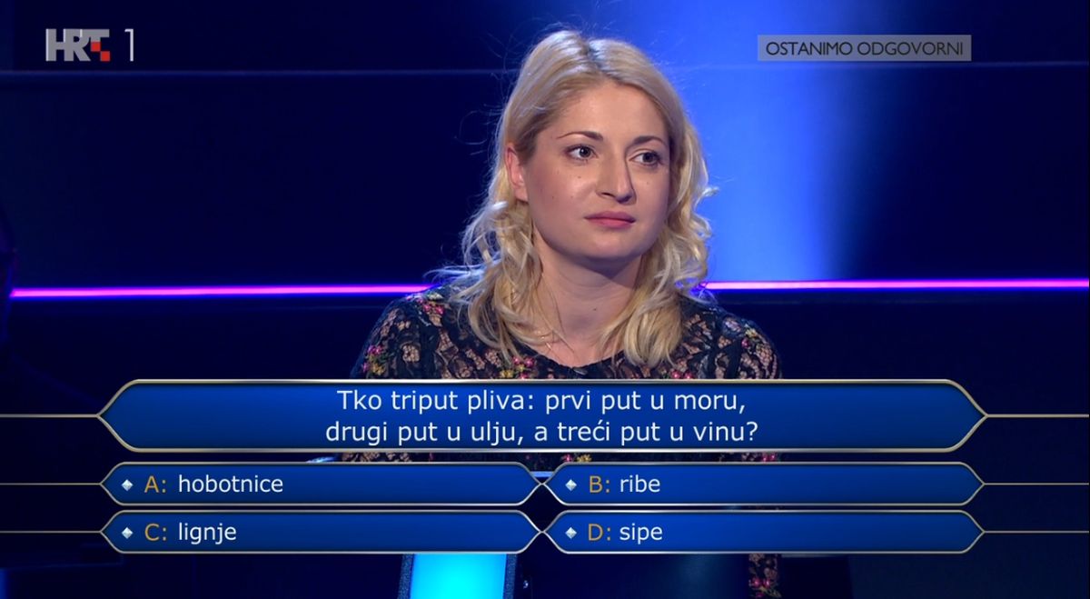 U Milijunašu jedva dogurala do 8000 kuna, znate li vi odgovore na njena pitanja?