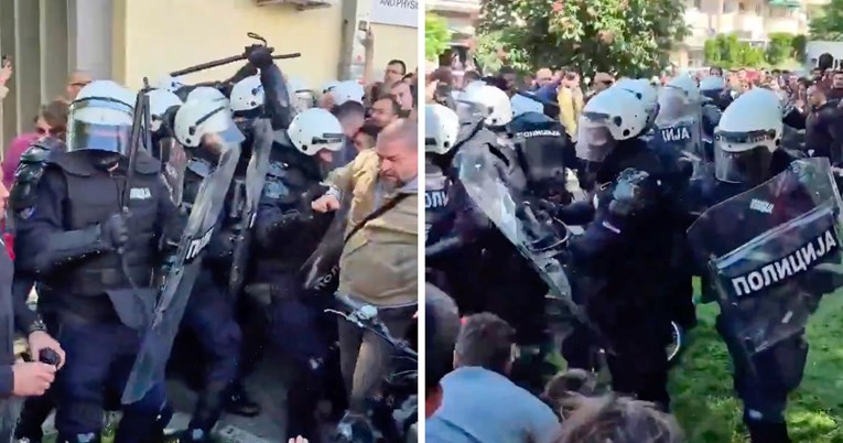 VIDEO Policija u Novom Sadu pendrecima tukla prosvjednike ispred fakulteta