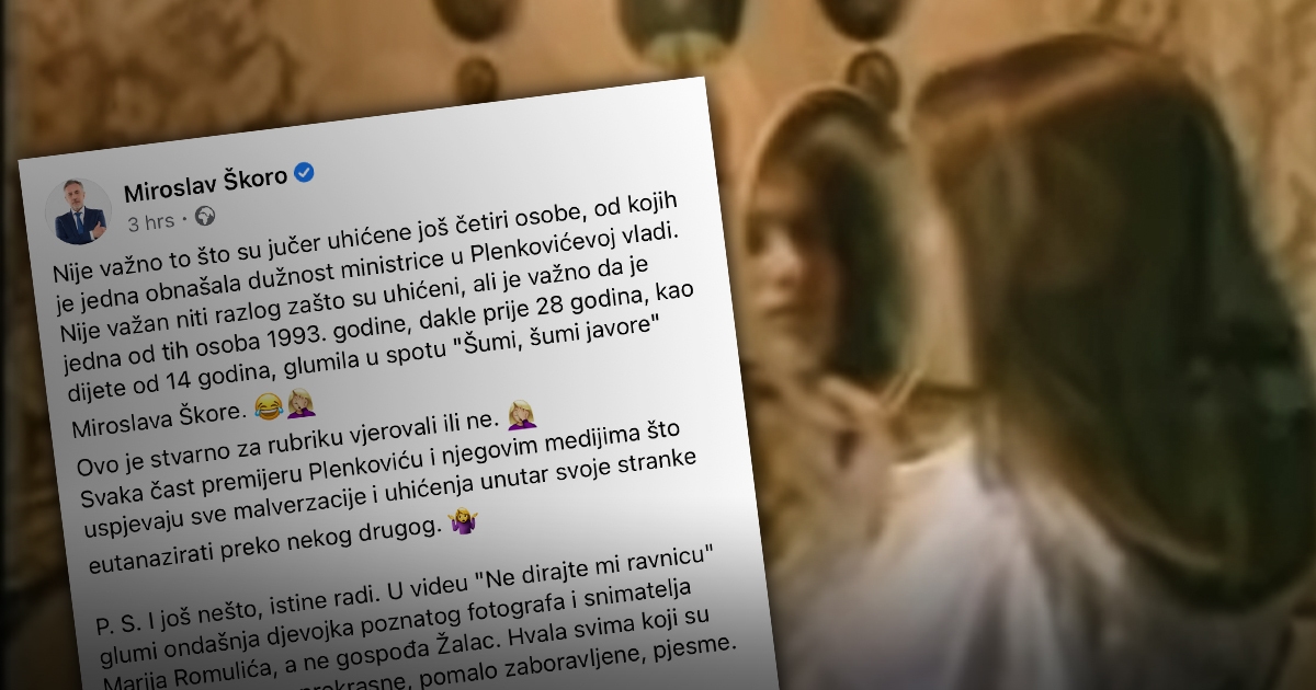 Škoro: Žalac nije glumila u mom spotu za pjesmu Ne dirajte mi ravnicu