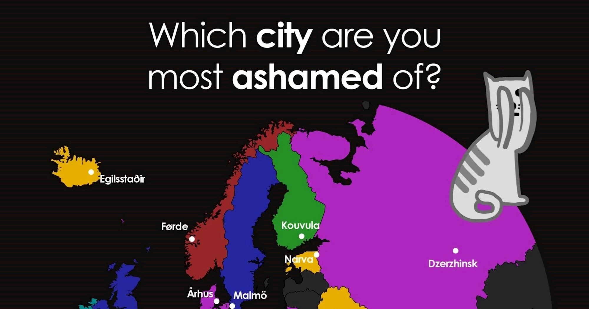Širi se karta koja pokazuje kojih se gradova srami svaka zemlja. I Hrvatska je tu