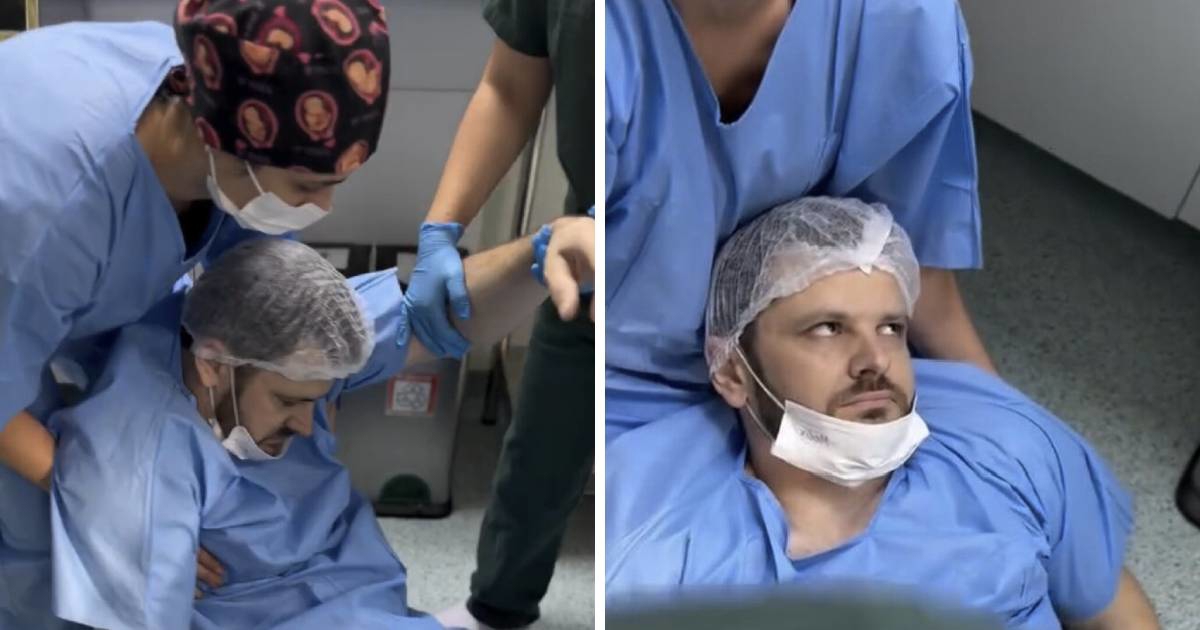 Onesvijestio se dok mu je žena rađala pa postao viralni hit