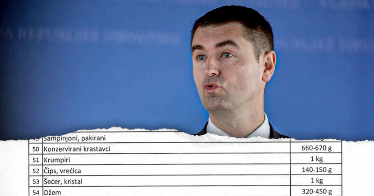 Ovo je lista koju Filipović šalje trgovcima. Traži da upisuju cijene, sve će objaviti