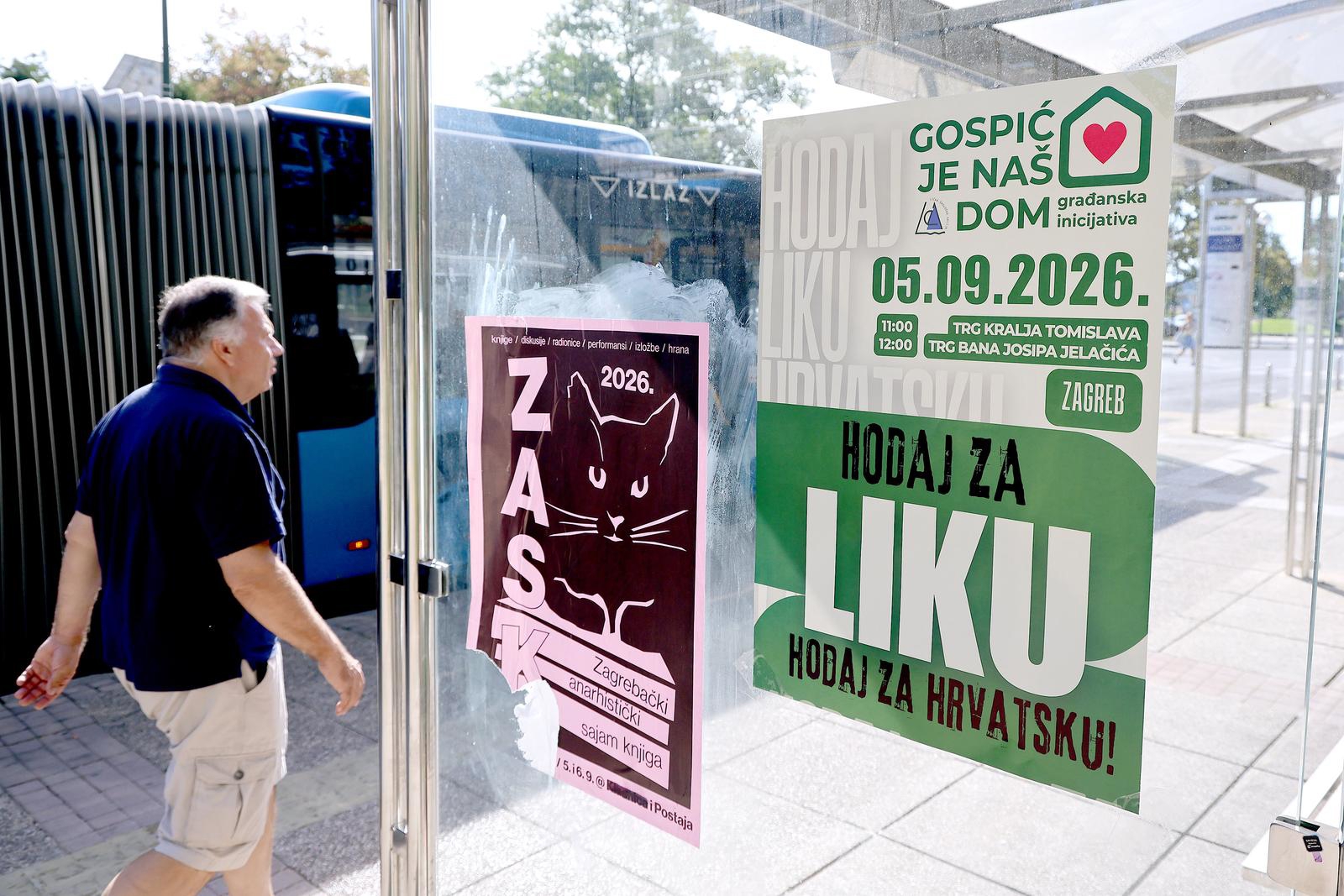 FOTO U Zagrebu osvanuli plakati koji zovu na prosvjed za Liku