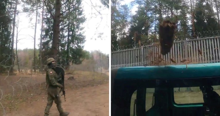 VIDEO Migranti napali poljsku vojsku na granici s Bjelorusijom. Gađali ih granama