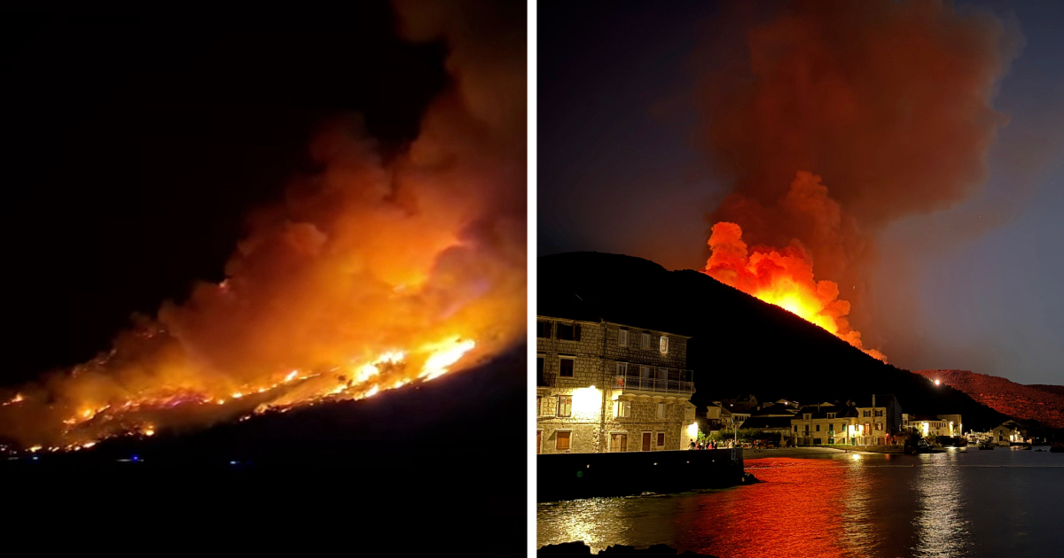FOTO I VIDEO Požar kod Komiže. Gasi ga 70 vatrogasaca, u pomoć stigli kanaderi