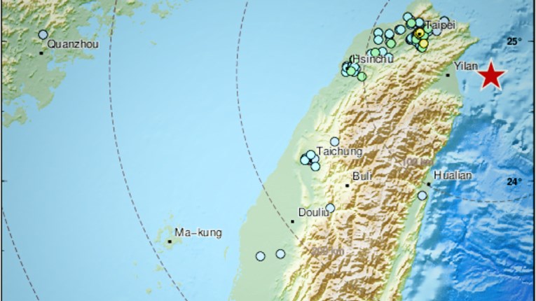 Potres jačine 6.2 pogodio Tajvan