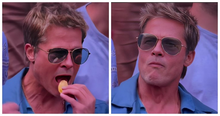 "Od danas samo to jedem": Brad Pitt jeo čips na Wimbledonu, komentari su hit 