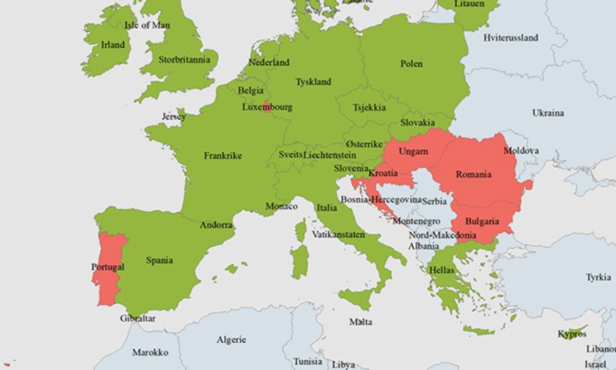 Norveška objavila popis crvenih i zelenih zemalja, Hrvatska među crvenima