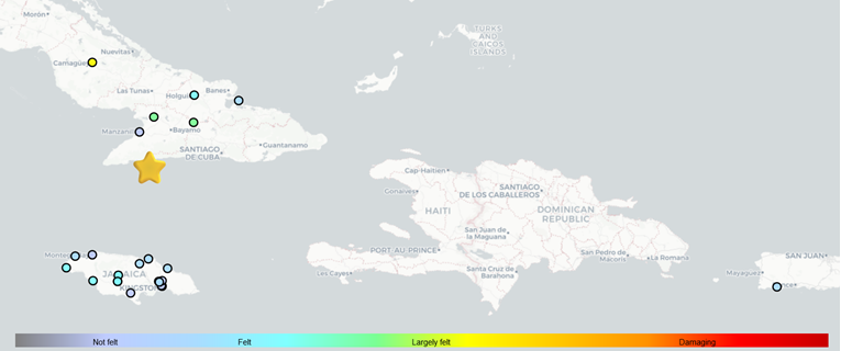 Potres magnitude 6.8 po Richteru pogodio Kubu