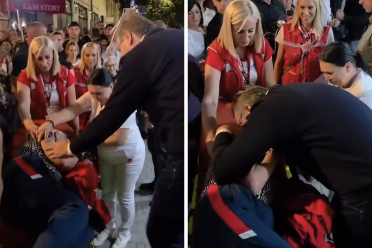VIDEO Vučić poljubio ženu kojoj je pozlilo