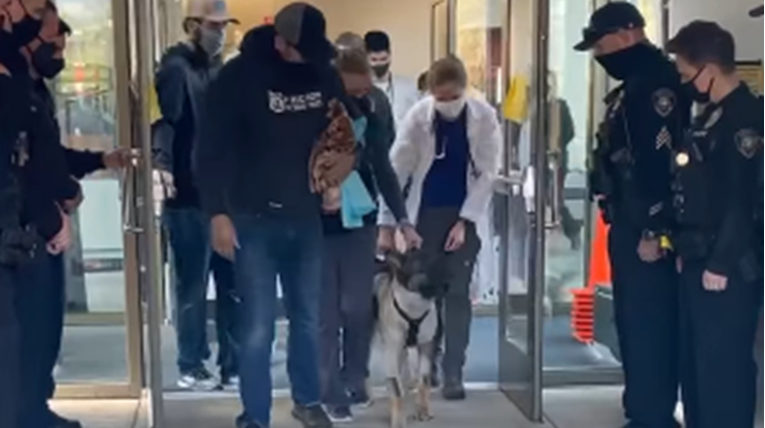 Policajci priredili psu koji je ranjen u akciji poseban ispraćaj u mirovinu