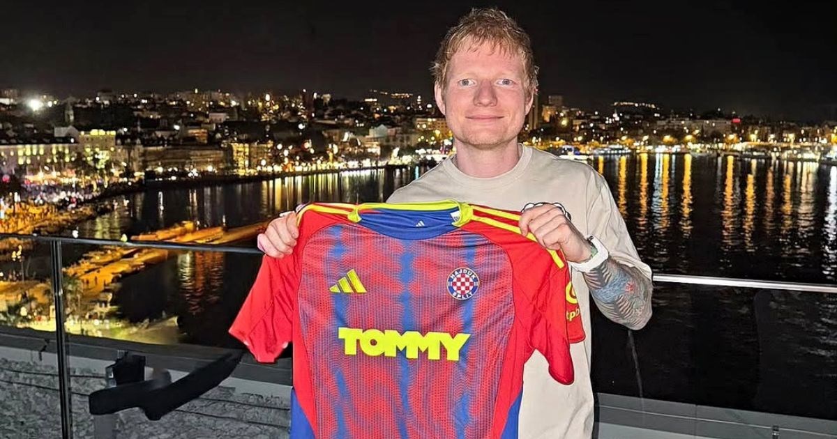 Hajduk se pohvalio fotkom Eda Sheerana s njihovim dresom