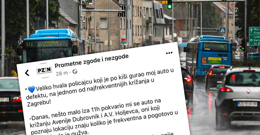 Pokvario joj se auto na raskrižju u Zagrebu, reakcija mladog policajca je iznenadila