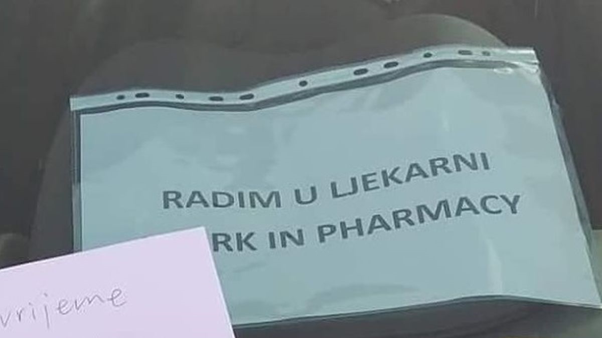 Dalmatinac u autu ostavio poruku da radi u ljekarni, dobio neočekivan odgovor