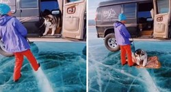 Pas je mislio da je led zapravo tekućina, pogledajte njegovu preslatku reakciju