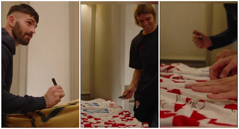 VIDEO Livaja potpisuje dres Hajduka, ostali reprezentativci dresove Hrvatske