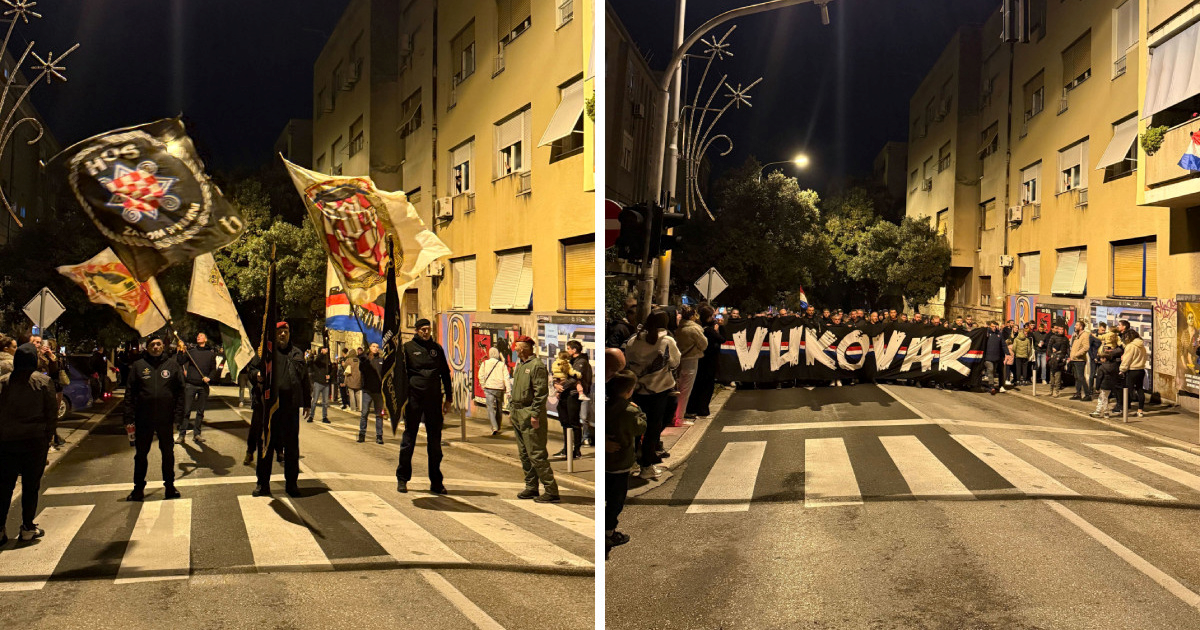 FOTO I VIDEO Torcida održala mimohod u Splitu povodom Dana sjećanja