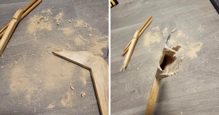 Bizarno otkriće: U drvenoj vješalici pronašla kornjaša koji ju je iznutra grickao